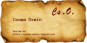 Csoma Ozmin névjegykártya
